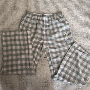 American Eagle Snoopy Peanuts Plaid Pajama Pants
